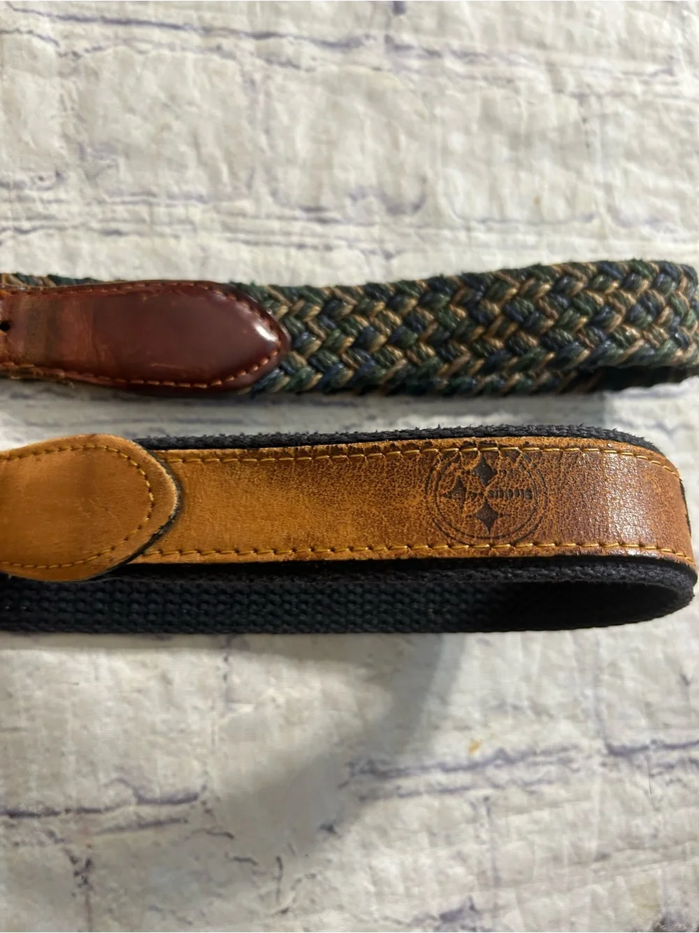 ZEP-PRO STEELERS USA BROWN & NAVY SIZE 40 BELT GENERAL LEATHER WEAVED BELT 42